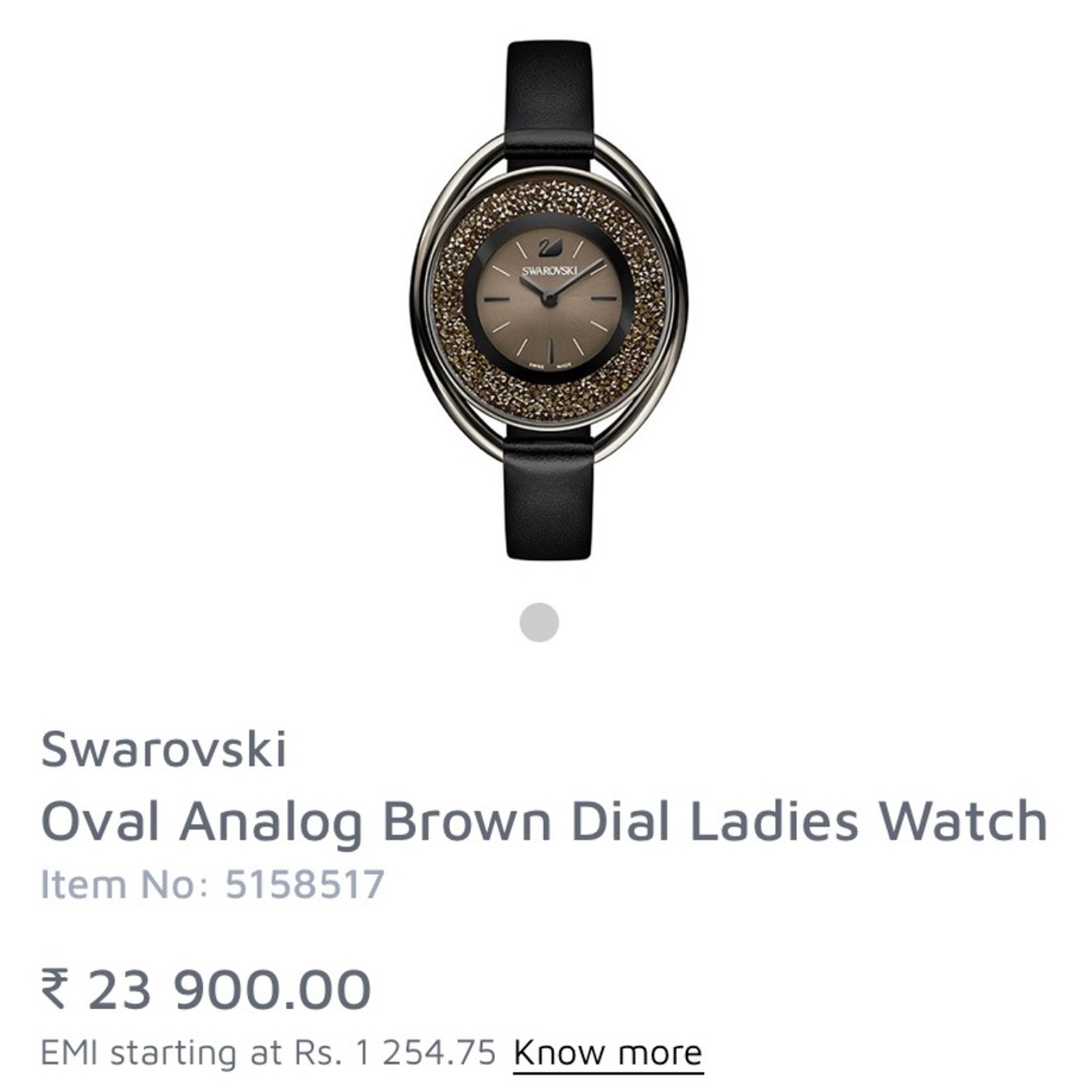 🤩 SWAROVSKI Oval Analog Brown Dial Ladies Watch. Item No : 5158517 - Picture 3 of 15